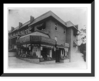Historic Framed Print, [Exterior view of Morris Miller's Grocery, a member of the District Grocery Stores chain, Washington, D.C.],  17-7/8" x 21-7/8"
