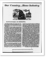 Historic Framed Print, Our country. home industry,  17-7/8" x 21-7/8"