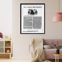 Historic Framed Print, Our country. home industry,  17-7/8" x 21-7/8"