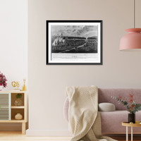 Historic Framed Print, View of the great treaty held at Prarie [sic] du Chien, September 1825.painted on the spot by J.O. Lewis ; Lehman & Duval Lithrs.,  17-7/8" x 21-7/8"