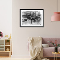 Relief station in center of San Francisco street, after the earthquake and fire of April 18, 1906, Vintage Wall Art