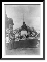 Gen. William Mitchell standing before a large pagoda. Siam? 1924?, Historic Reproduction