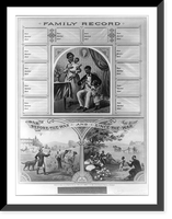Family record. Before the war and since the war.Krebs Lithographing Company, Cincinnati. Classic, Antique Poster