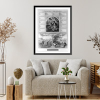 Family record. Before the war and since the war.Krebs Lithographing Company, Cincinnati. Classic, Antique Poster