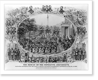 The result of the Fifteenth Amendment, and the rise and progress of the African race in America and its final accomplishment, and celebration on May 19th, A.D., 1870, Historic Print