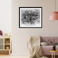 Historic Framed Print, Informal recess .  for an Easter egg hunt,  17-7/8" x 21-7/8"