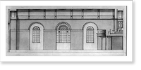 Historic Framed Print, [Church (Unitarian Church"),  D Street and 6th Street,  Washington,  D.C. Longitudinal section showing vault]",  17-7/8" x 21-7/8"