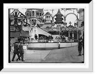 Historic Framed Print, The Teaser, Coney Island in Luna Park,  17-7/8" x 21-7/8"