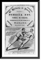 Historic Framed Print, El Muchacho de Benecia, Benecia Boy, Fabrica de tobacos, Habana,  17-7/8" x 21-7/8"