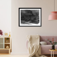Smoldering ruins of African American's homes following race riots in Tulsa, Okla., in 1921 Classic, Antique Print