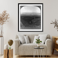 Historic Framed Print, The Lebanon Mountains from Damascus, Syria,  17-7/8" x 21-7/8"