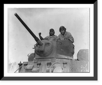 First official photo of African American marines in tank turret during World War II Classic, Vintage Wall Art