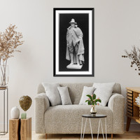 Gov. William Bradford, full-length statue. sculpture, Historic Print