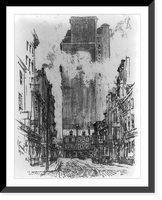 Historic Framed Print, [Down Sansom Street from Eight Street],  17-7/8" x 21-7/8"