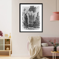 Historic Framed Print, [Down Sansom Street from Eight Street],  17-7/8" x 21-7/8"