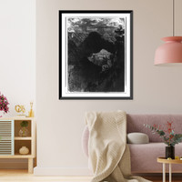 The city under the black mountain, Vintage Wall Art