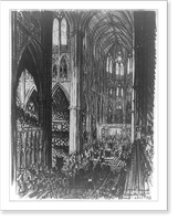 Historic Framed Print, [Coronation of King George V and Queen Mary in Westminster Abbey],  17-7/8" x 21-7/8"