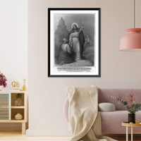 Historic Framed Print, Christ delivering the keys to St. Peter,  17-7/8" x 21-7/8"