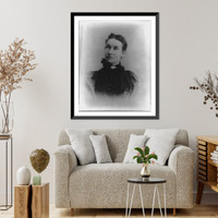 Mary Elizabeth (Clyens) Lease, 1853-1933, head-and-shoulders portrait, facing left, Antique Print