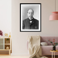 Historic Framed Print, [John La Farge, head-and-shoulders portrait],  17-7/8" x 21-7/8"