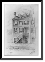 Historic Framed Print, [Buildings and sites in Washington, D.C. Surratt House, perspective rendering],  17-7/8" x 21-7/8"