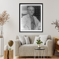 Historic Framed Print, [Dr. Alex Hrdlicka],  17-7/8" x 21-7/8"