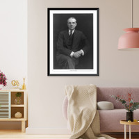 Historic Framed Print, [Owen D. Young, three-quarter length portrait, seated],  17-7/8" x 21-7/8"