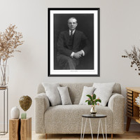 Historic Framed Print, [Owen D. Young, three-quarter length portrait, seated],  17-7/8" x 21-7/8"