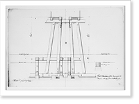 Steam engine, Washington Navy Yard, Washington, D.C. End framing elevation Classic, Vintage Poster
