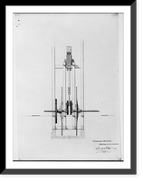 Steam engine, Washington Navy Yard, Washington, D.C. Transverse elevation, Vintage Poster