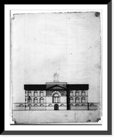 Historic Framed Print, [Armory (U.S. Arsenal"),  Pittsburgh,  Pennsylvania. External elevation]",  17-7/8" x 21-7/8"