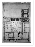 United States Capitol, Washington, D.C. Plans & sections, NW corner of south wing, Vintage Print