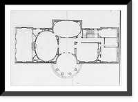 House (Tudor Place") for Thomas and Martha Custis Peter, 1644 31st Street, N.W., Georgetown, Washington, D.C. Floor plan", Historic Print