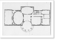 House (Tudor Place") for Thomas and Martha Custis Peter, 1644 31st Street, N.W., Georgetown, Washington, D.C. Floor plan", Historic Print