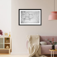 Historic Framed Print, Architectural drawing for the United States Capitol, Washington, D.C. Plan, sketch elevations,  17-7/8" x 21-7/8"