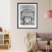 Historic Framed Print, [United States Capitol, Washington, D.C. Library of Congress, variant scheme B],  17-7/8" x 21-7/8"