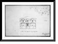 Bank building (2nd Bank of the United States"), Philadelphia, Pennsylvania. Section - east and west", Vintage Wall Art