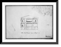 Bank building (2nd Bank of the United States"), Philadelphia, Pennsylvania. Section - east and west" - 2 Classic, Antique Wall Art