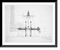 Steam engine, Washington Navy Yard, Washington, D.C. Transverse section of engine, Historic Print