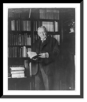 Historic Framed Print, [Joseph Hodges Choate, 1832-1917, three-quarter length portrait, standing, facing left, holding book],  17-7/8" x 21-7/8"