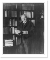 Historic Framed Print, [Joseph Hodges Choate, 1832-1917, three-quarter length portrait, standing, facing left, holding book],  17-7/8" x 21-7/8"