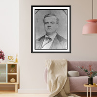 Historic Framed Print, [Samuel Field Phillips, 1825-1902, bust portrait, facing left],  17-7/8" x 21-7/8"