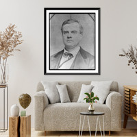Historic Framed Print, [Samuel Field Phillips, 1825-1902, bust portrait, facing left],  17-7/8" x 21-7/8"