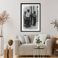 Historic Framed Print, Chimney Sweepers, New Orleans, La.,  17-7/8" x 21-7/8"