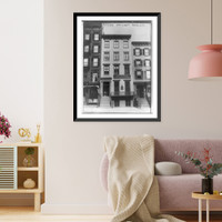 New York City. Facade of Russian Immigrant home. 1913. Classic, Historic Print
