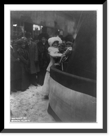 Miss Mary L. Macon launching U.S.S. Arkansas, Antique Poster