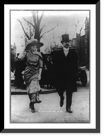 Nicholas Longworth, full-length portrait, walking with Mrs. Longworth, Vintage Poster