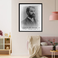 Historic Framed Print, [Hamlin Garland, bust portrait],  17-7/8" x 21-7/8"