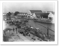 China - transportation by boats, ox carts, and feet, Historic Reproduction