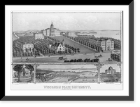 Historic Framed Print, Wisconsin State University, Madison, Wis. 1879.,  17-7/8" x 21-7/8"